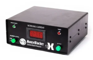 A black box with a red digital display