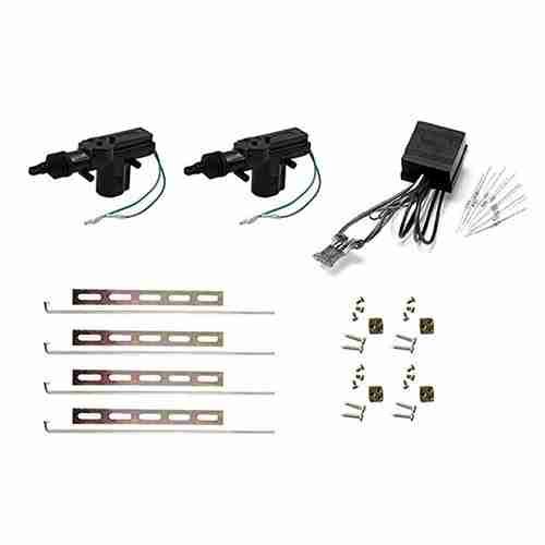 A set of three black electrical wires and four white lights.