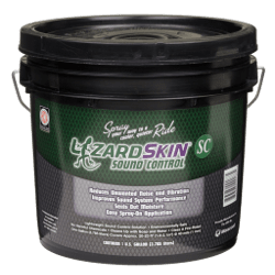 A bucket of lizard skin sound control