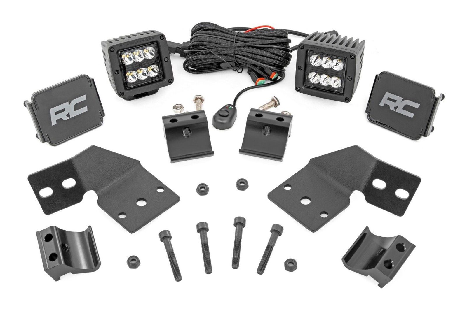 LED Light Kit | Front Mount | 2" Black Pair | Polaris XPEDITION ADV 5